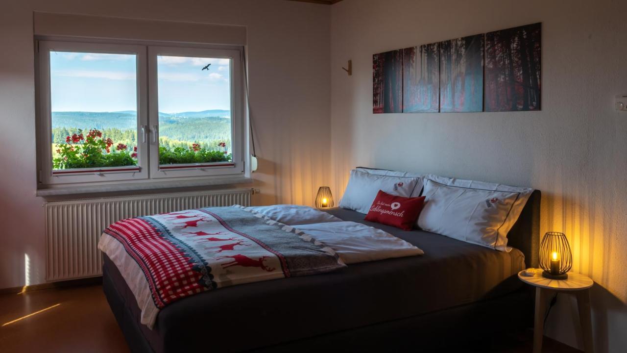 Ferienwohnung Fuchsbau Im Eg Des Ferienhauses Falkenhoehe Oberweißbach Exteriör bild